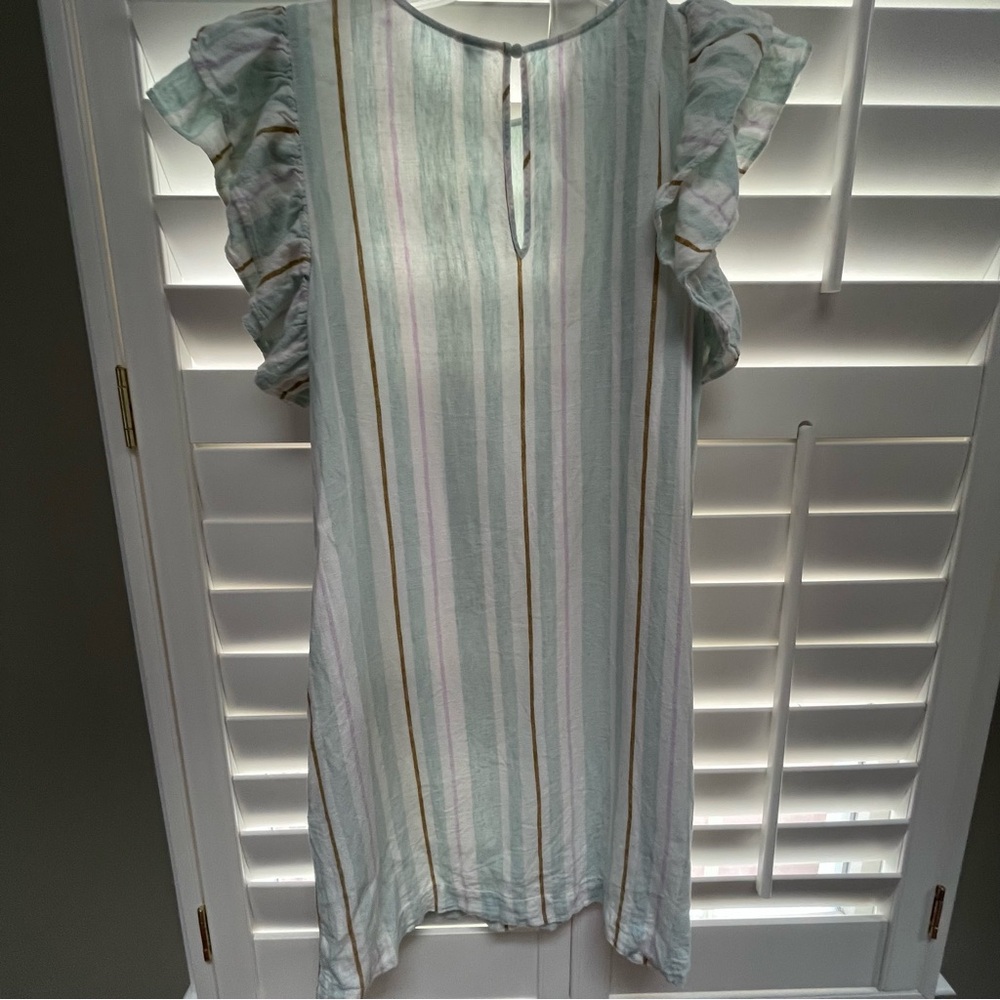 A New Day Blue and Green Ruffled Sundress - Picture 5 of 6